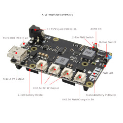 Raspberry Pi Power Supply X705 Expansion Board, for Raspberry Pi 4, 3B+, 3B.