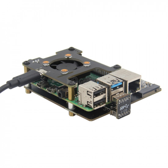 Raspberry Pi 4 M.2 NGFF SATA SSD Ultra Thin NAS Storage Expansion Board X863 Support UASP.