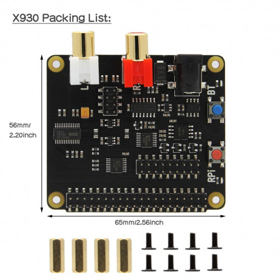 Raspberry Pi X930 HiFi DAC Module Audio Expansion Board.