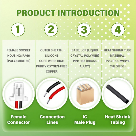 JST 1.0 mm SH VHR 2-Pin Connector 30AWG 20cm Silicone Cable (20 Sets / 80 Pcs)