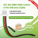 JST 1.0 mm SH HHR 3-Pin Connector 30AWG 20cm Silicone Cable (15 Sets / 60 Pcs)