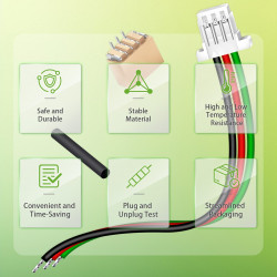 JST 1.0 mm SH HHR 3-Pin Connector 30AWG 20cm Silicone Cable (15 Sets / 60 Pcs)