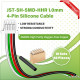 JST 1.0 mm SH VHR 4-Pin Connector 30AWG 20cm Silicone Cable (10 Sets / 40 Pcs)