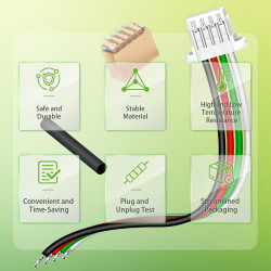 JST 1.0 mm SH VHR 4-Pin Connector 30AWG 20cm Silicone Cable (10 Sets / 40 Pcs)