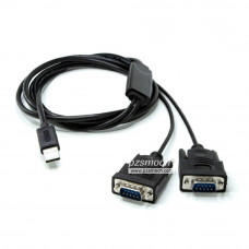 USB to RS232 Serial Cable DB9 Pin FTDI USB One to Two 1.5M