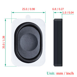 35 * 25 * 6.8 mm Mini Side Sound Rectangle Cavity Speaker