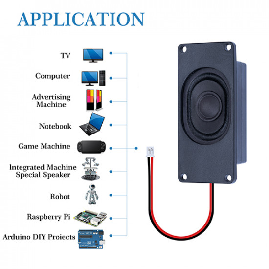 Passive Speaker 4Ω 3W, JST-PH2.0 Interface. Passive Speaker 4Ω 3W, JST-PH2.0 Interface.
