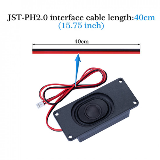 Passive Speaker 4Ω 3W, JST-PH2.0 Interface.