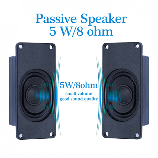 Passive Speaker 8Ω 5W, JST-PH2.0 Interface.