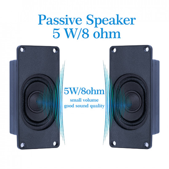 Passive Speaker 8Ω 5W, JST-PH2.0 Interface. Passive Speaker 8Ω 5W, JST-PH2.0 Interface.