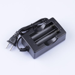 Lithium Battery 18650 Dual Slot Charger With Cable.