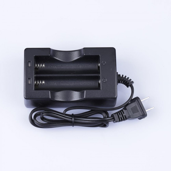 Lithium Battery 18650 Dual Slot Charger With Cable.