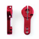Double Fixed Hole 25T Steering-gear Metal Rocker Arm (Red) 2 Pieces